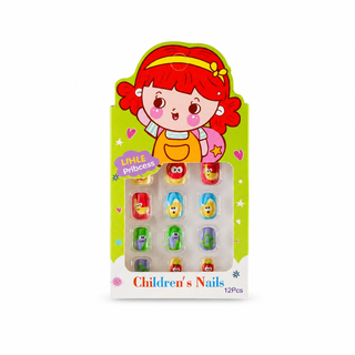 ناخن مصنوعی بچگانه طرح گیلاس و گل برند لیتل پرنسس (Little Princess)